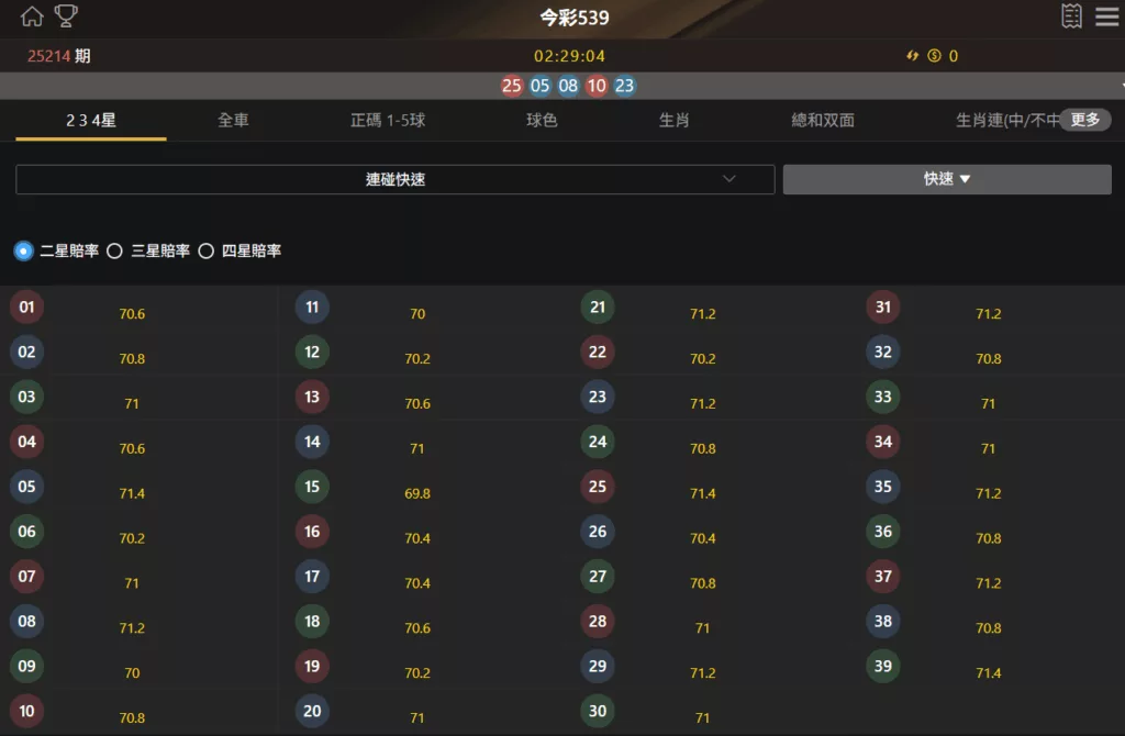 RG彩票 今彩539